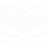 White icon of an open book