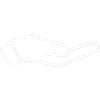 White icon of an open hand